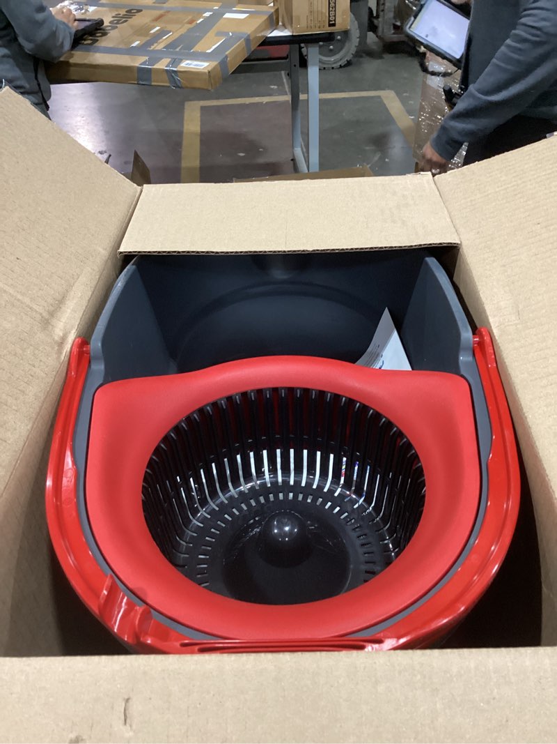 Condition photo showing Good Condition for O-Cedar EasyWring Microfiber Spin Mop, Bucket Floor Cleaning System, Red, Gray, Standard Easywring Spin Mop & Bucket