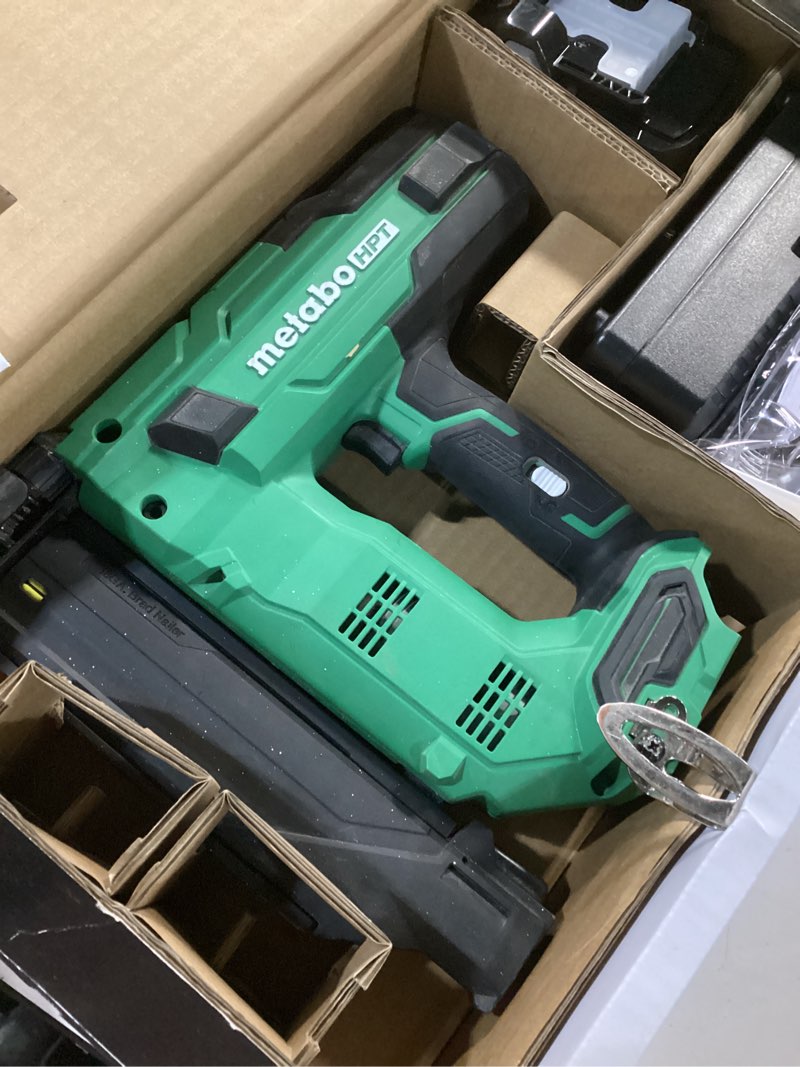 Condition photo showing As Is for Metabo HPT 18V MultiVolt Compact Cordless Brad Nailer Kit, 18 Gauge Nailer with Power Tool 2.0Ah Lithium Ion Battery, Drives 5/8" to 2" Brad Nails, 700 per Charge, NT1850DG NT1850DG Only