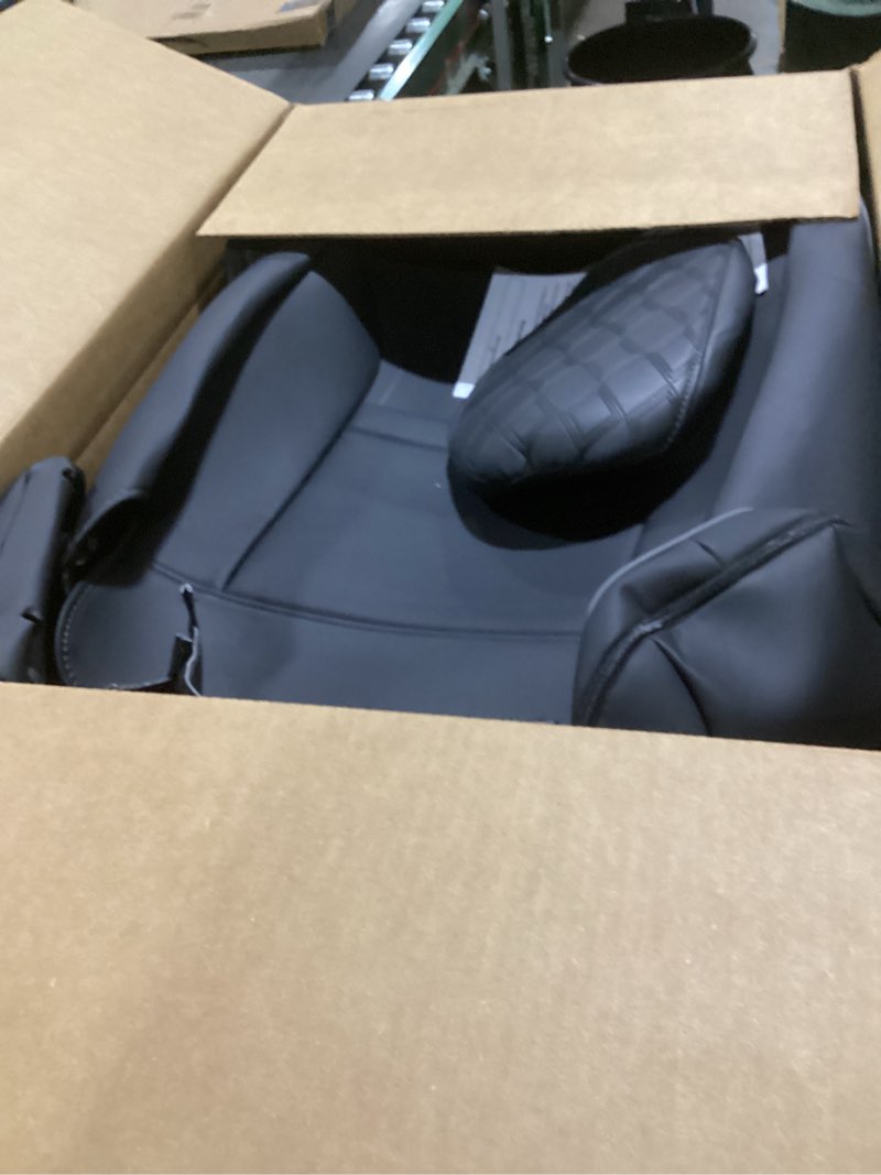 Condition photo showing As Is for Custom Seat Covers for Tacoma 4th Gen 2024 2025 2026 Double Cab SR5/TRD Sport/TRD Off-Road/SR Full Set with Console Covers, Waterproof Leather Back and Front Seat Protectors Black Grey Black Grey Tacoma 2024-2026 Double Cab Full Set