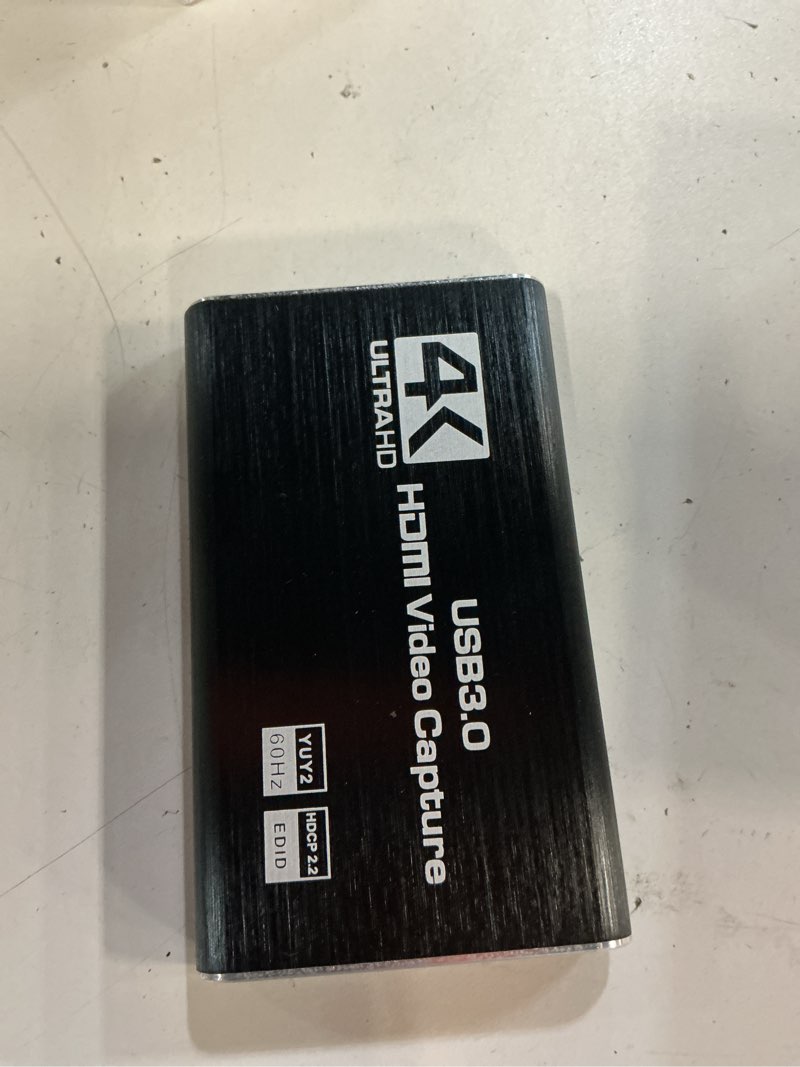 Condition photo showing New/Like New for xiixmask video capture card, audio video capture card, usb 3.0 capture card 4k hdmi loop-out, 1080p 60fps/2k 30fps video game capture for streaming works for ps5/switch/camera/pc/obs(black)