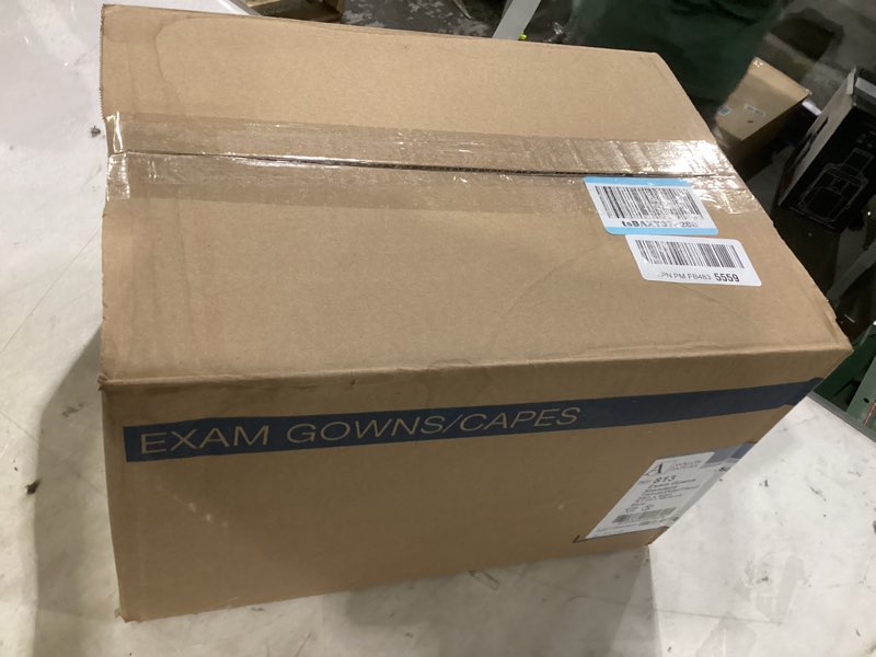 Condition photo showing New/Like New for Avalon Standard Gowns, Blue (Pack of 50) ? Tissue/Poly/Tissue ? Open-Back, Waist-Tie, Short-Sleeve M