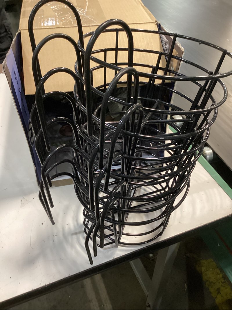 Condition photo showing Good Condition for 10 pack hanging planters for railings rail planter hanging baskets flower pot holders iron plant racks metal fence planter potted stand mounted balcony plant baskets container,garden steel pots