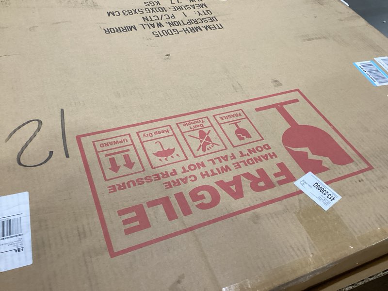 Condition photo showing As Is for Wall glass mirror 