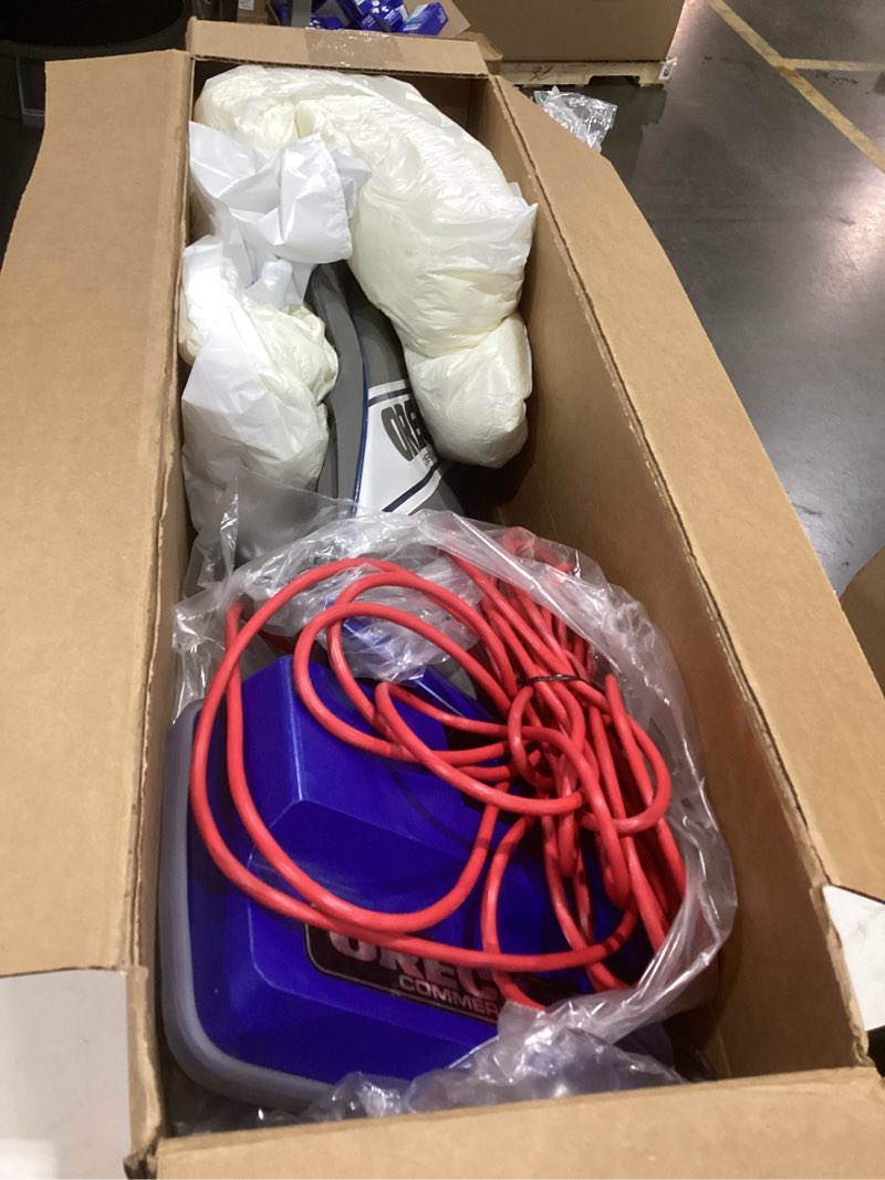 Condition photo showing As Is for oreck commercial xl vacuum cleaner, bagged upright vac for carpets and hard floor, lightweight, automatic height adjust, high-speed brush roll, powerful vacuum cleaners for commercial use