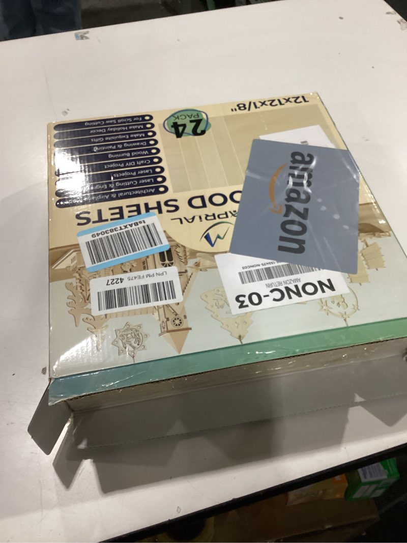 Condition photo showing New/Like New for 12 Pack 12x20x1/8 Inch Basswood Sheets, MAPRIAL Smooth 2mm Plywood for Laser Cutting, Unfinished Woo