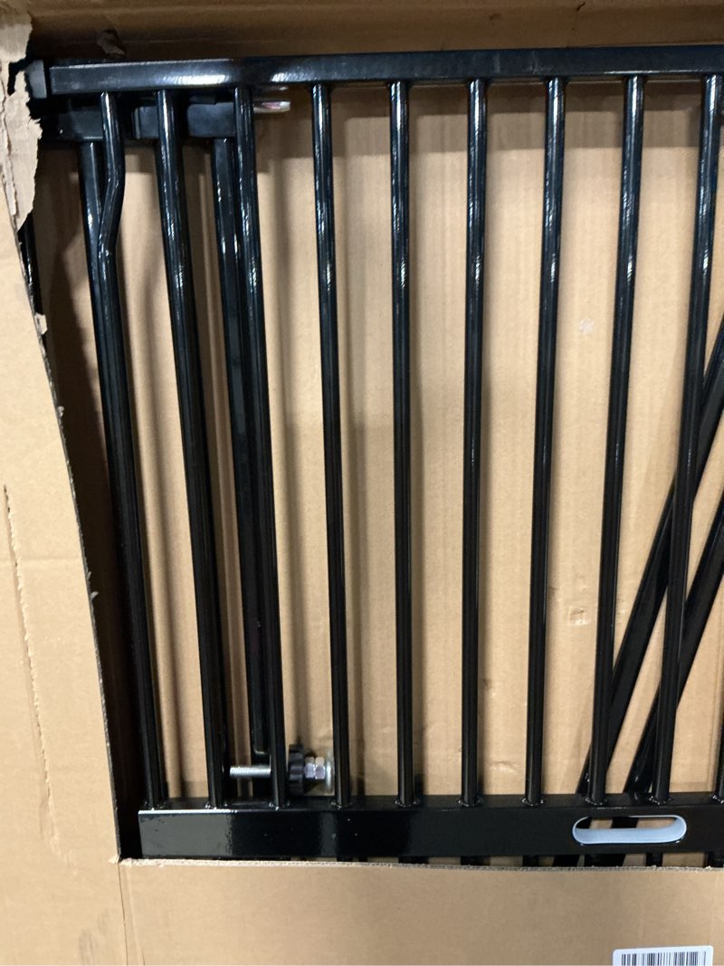 Condition photo showing Good Condition for No Pawblems 55.1" Extra Tall Pet Gate for Cat/Dog, 29.9-44.4" Wide Auto Close Tall Cat Gate, NO Drilling Pressure Mounted for Doorways/Hallways, 1.37" Narrow Bar Spacing, Black Black - S 55.1" Tall, 29.9-44.4" Wide