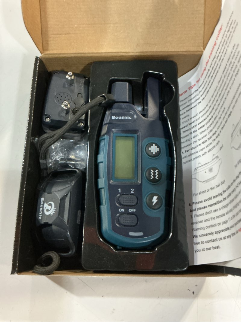 Condition photo showing Good Condition for bousnic dog shock collar 2 dogs (5-120lbs) - 3300 ft waterproof training collar for dogs large medium small with rechargeable remote, beep (1-8) vibration (1-16) and humane shock (1-99) modes