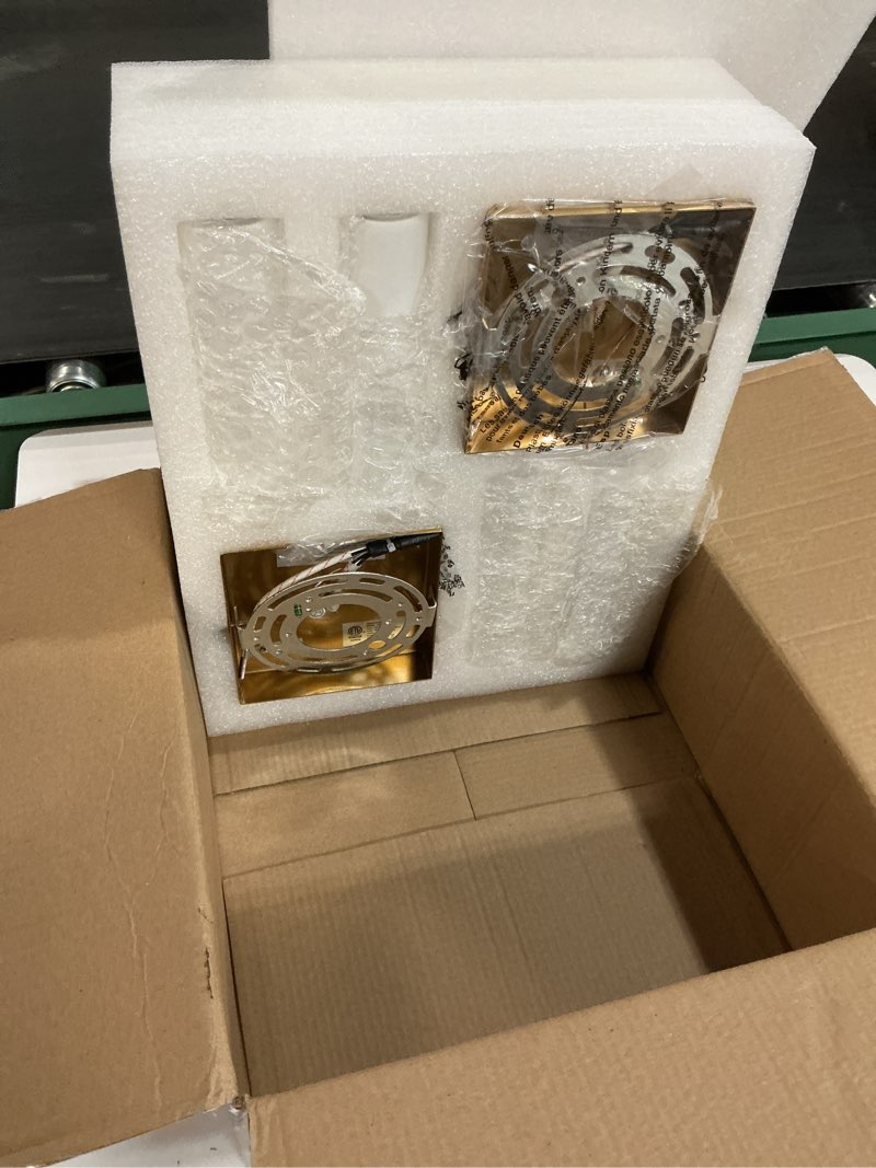 Condition photo showing Good Condition for modern wall sconces, set of 2 brushed brass gold, frosted glass shade, indoor wall mounted lights, bathroom sconces, 36 cm, for bedroom wall lamp brass gold frosted