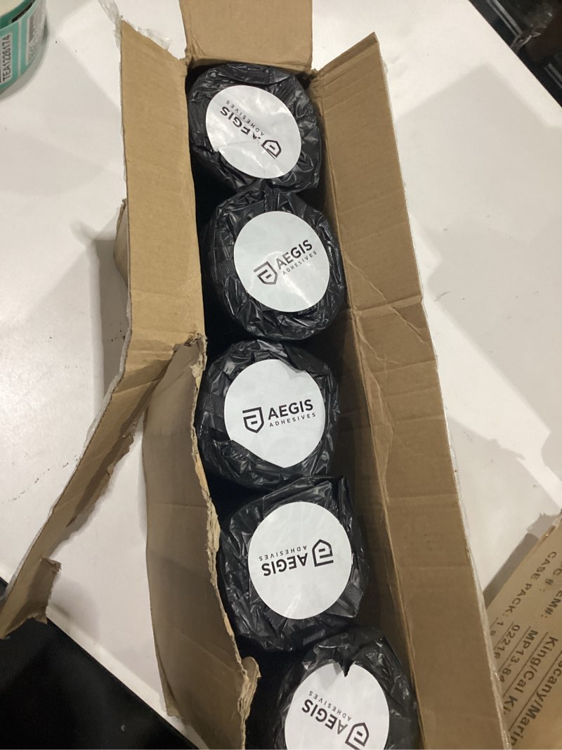 Condition photo showing New/Like New for aegis adhesives - 4" x 1.5" direct thermal labels (9000 count, 10 rolls) - barcode labels, wide thermal sticker roll for carton and product identification - compatible with zebra and rollo printers