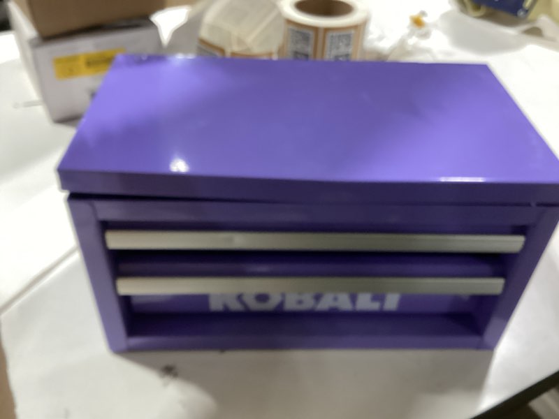 kobalt portable mini toolbox 10.83-in w x 5.91-in h x 5.91-in d 2 -drawer lavender steel tool box
