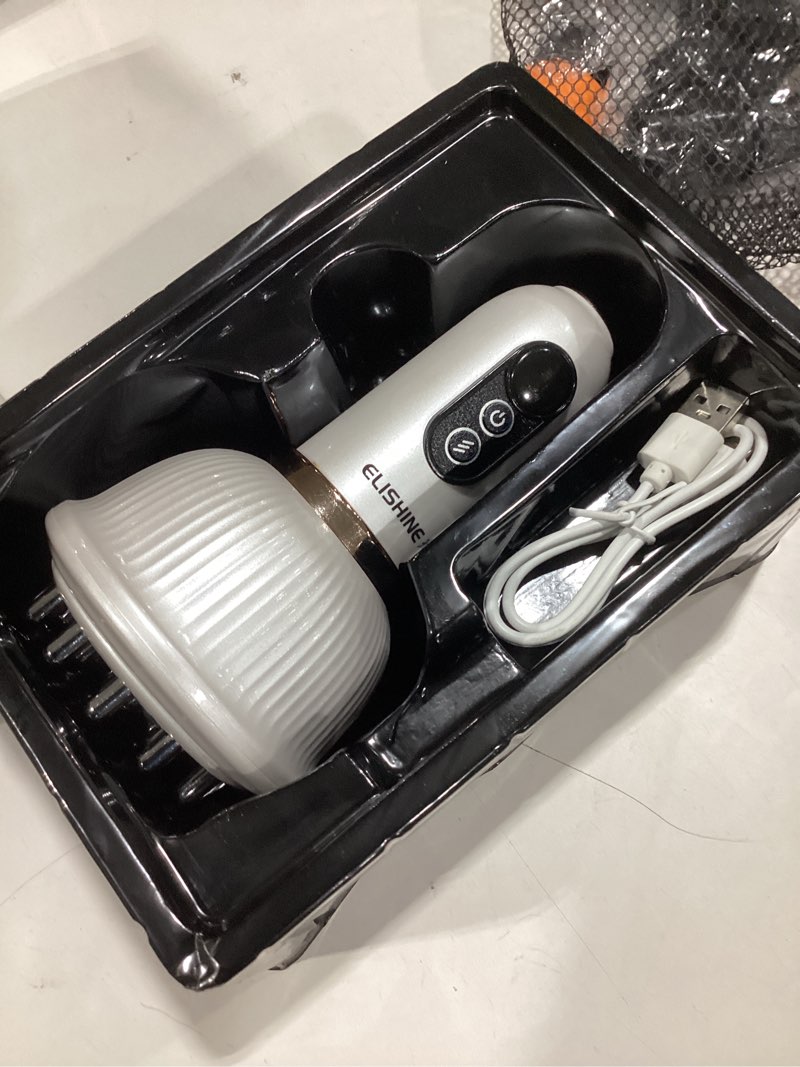 Condition photo showing Good Condition for lymphatic drainage massager, anti cellulite massage tool, body sculpting machine with red light therapy, heating, vibration for stretch marks & cellulite, gift for women & men, white milky white
