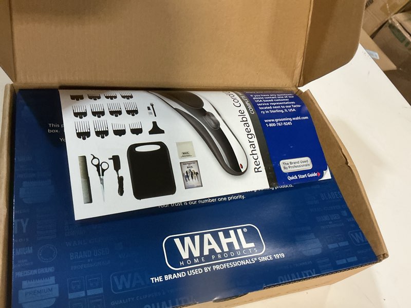 Condition photo showing New/Like New for Wahl Clipper Rechargeable Cord/Cordless Haircutting & Trimming Kit for Heads, Longer Beards, & All Body Grooming - Model 79434 21 Piece Set Clipper