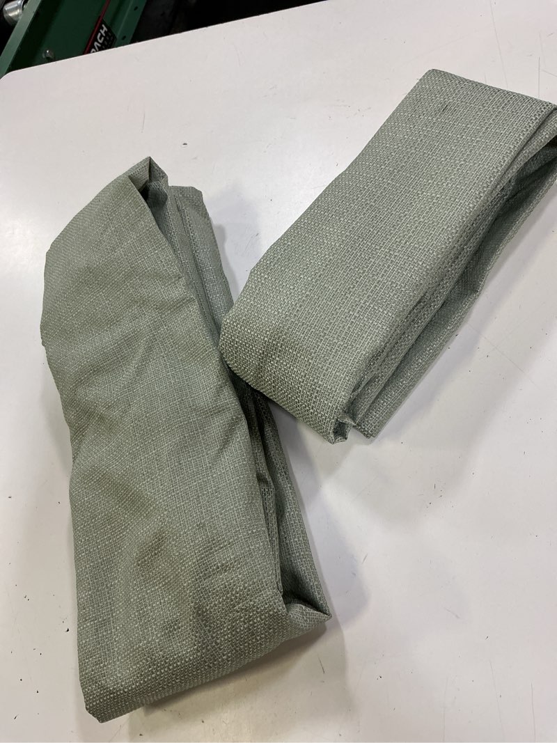 Condition photo showing Good Condition for ecologee wakefield textured 100% blackout rod pocket indoor curtain panel pair, sage, 37" w x 63" l