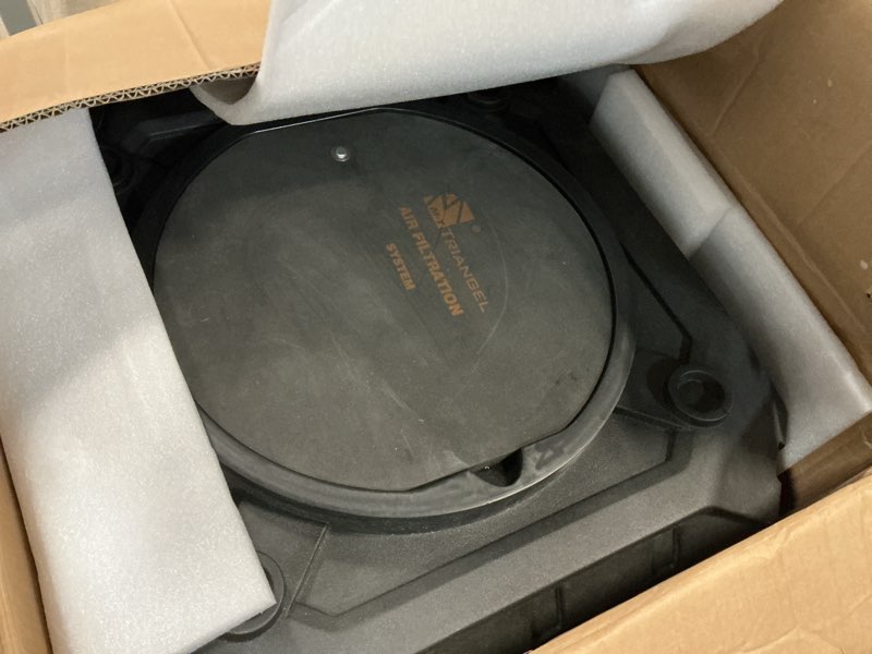 Condition photo showing As Is for M-T Air Scrubber with 3 Stage Filtration, Stackable Negative Air Machine 550 CFM for Industrial and Commercial Use, Heavy Duty Air Cleaner with MERV-10, HEPA, Carbon Filter Black