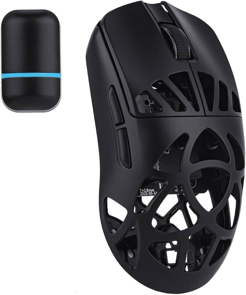 epomaker carbon x wireless gaming mouse, 400 to 30,000 dpi adjustable, paw3950 sensor, 50g lightweig