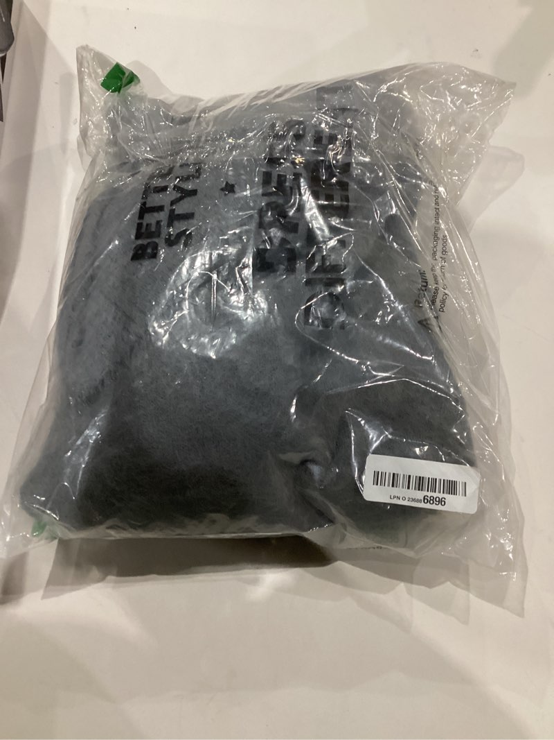 Condition photo showing New/Like New for Meenew Women's Furry Pullover Sweater Dress Loose Oversized Long Knitted Tops Small Gray