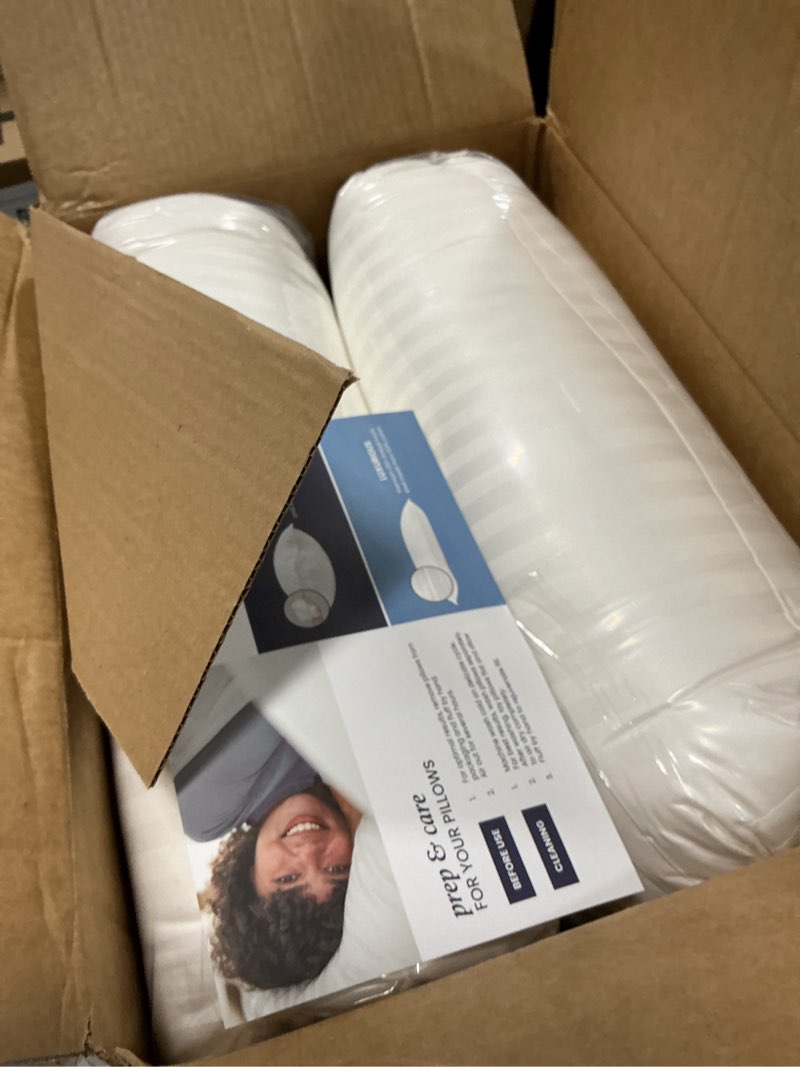 Condition photo showing Good Condition for Beckham Hotel Collection Bed Pillows Standard/Queen Size Set of 2 - Original Soft Down Alternative Pillow for Sleeping - Soft Support for Back, Stomach or Side Sleepers