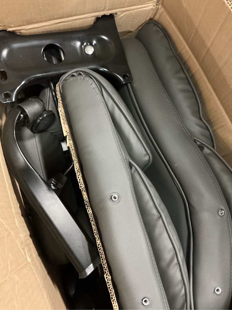 Condition photo showing Good Condition for sytas ergonomic office chair with adjustable headrest, executive leather desk chair with upgraded lumbar support for lower back pain relief, thickened backrest computer chair for home office, gray grey