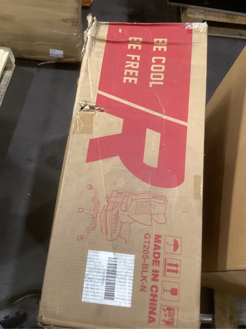 Condition photo showing As Is for COMHOMA Big and Tall Office Chair, High Back Leather Gaming Chair with Footrest, Executive Ergonomic Office Chair with Pocket Spring Lumbar Support and with Outward Fixed Soft Armrests Deep Black