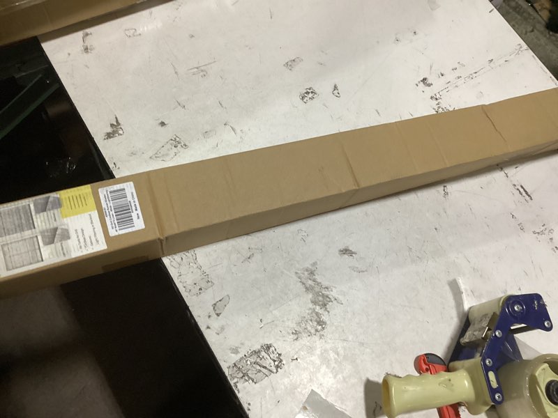 Condition photo showing Good Condition for unishades no drill cordless roman shades for windows, 46" w × 64" h - light filtering - linen - white light filtering linen white 46" w × 64" h