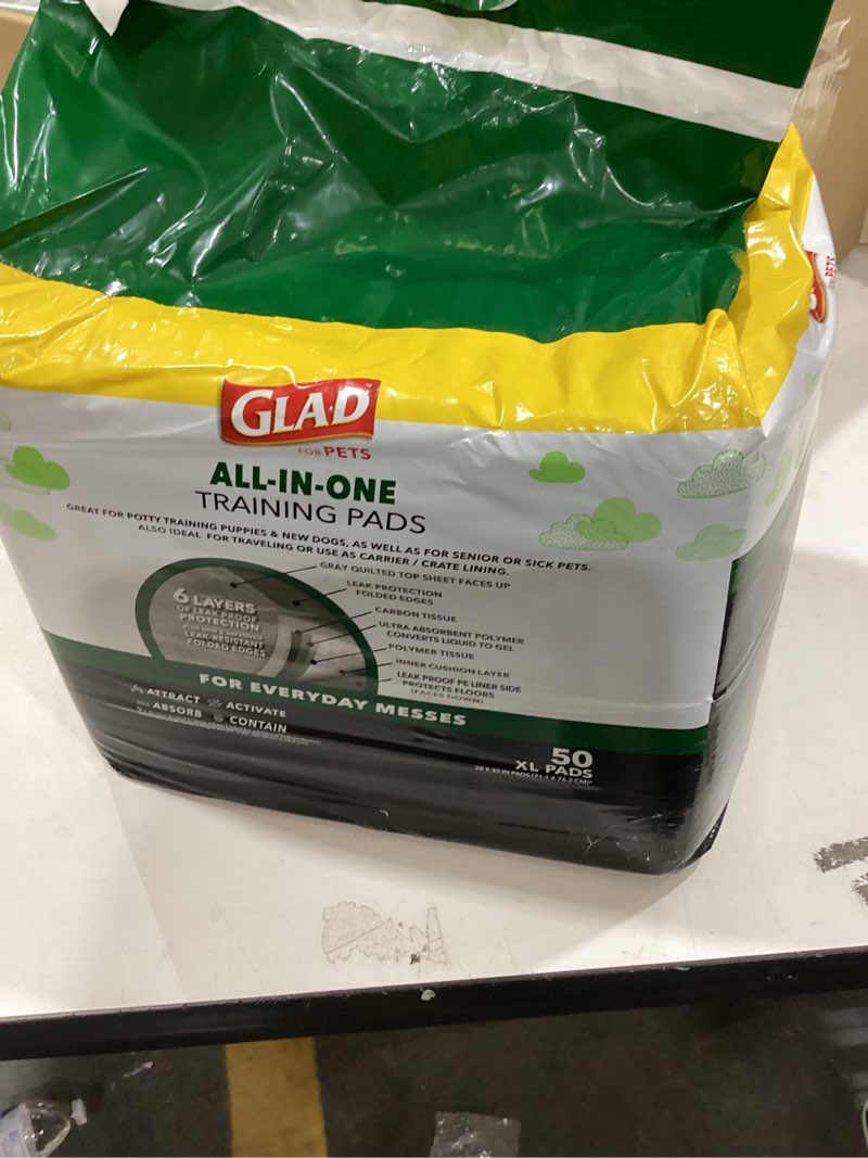 Condition photo showing New/Like New for Glad For Pets Jumbo Carbon Activated Dog Training Pads 28 x30  50 Count