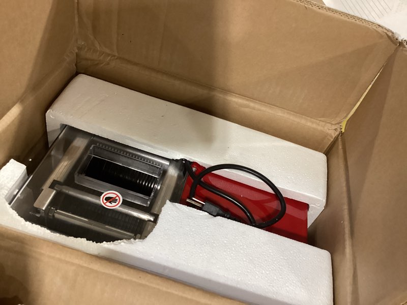 Condition photo showing As Is for vevor meat cutting machine, 850w commercial slicer, 3.5mm heavy duty stainless steel blade shredder for boneless meat soft vegetables, electric food slicers for kitchen restaurant supermarket cutting machine-3.5mm
