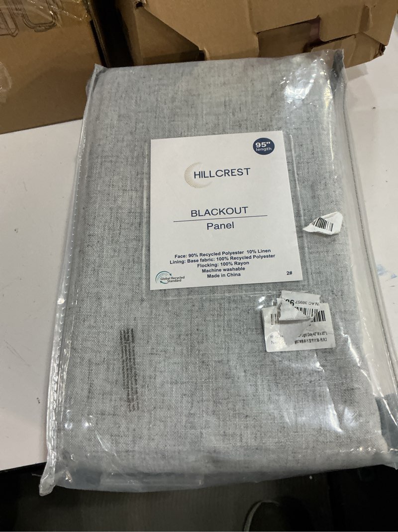Condition photo showing New/Like New for ((similar))princedeco natural linen blended curtains semi sheer window treatments panels for living room grommet light filtering drapes privacy added linen textured curtains, 2 panels (dove, 52\\\" w x 40\\\" l) \\\"w x 90\\\"l (pack of 2) dove