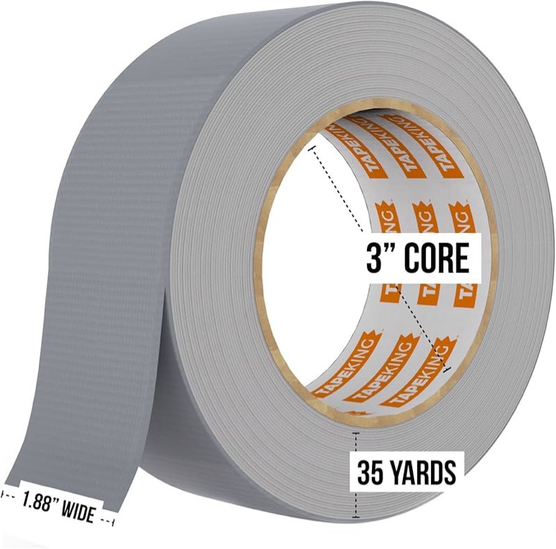 Tape King Silver Duct Tape - 36 Pack, 1.88 Inch x 35 Yards Heavy Duty, Waterproof Duct Tape for DIY Crafts, Home Improvement, Indoor & Outdoor Use