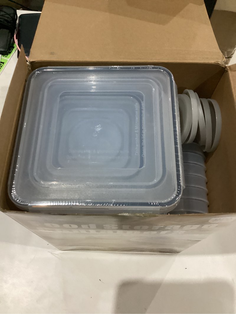 Condition photo showing Good Condition for 54 PCS Food Storage Containers with Lids Airtight (27 Lids &27 Containers) Leakproof Meal-Prep Kitchen Organization,Reusable Containers for Food Plastic Microwave/Dishwasher Safe with Labels & Pen Transparent-54