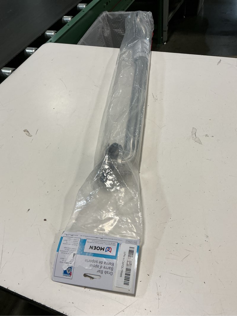 Condition photo showing Good Condition for moen home care bathroom safety 24 inch stainless steel handicap grab bar for bathtub and shower, elderly assistance product with concealed screws, polished brass, r8924p 24 inch peened