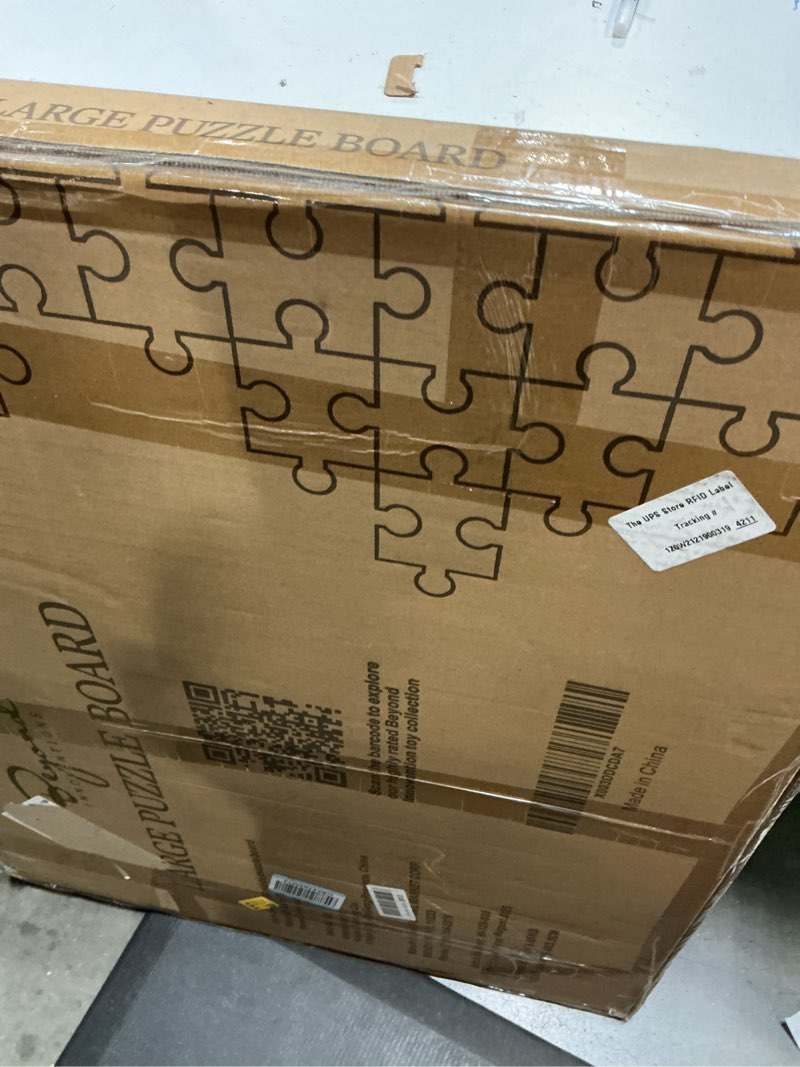 Condition photo showing Good Condition for 1500 Piece Wooden Jigsaw Puzzle Board - 6 Drawers, Preassembled Rotating Puzzle Table | 35” X 28” Jigsaw Puzzle Board | Puzzle Cover Included - Portable Tables for Adults and Kids