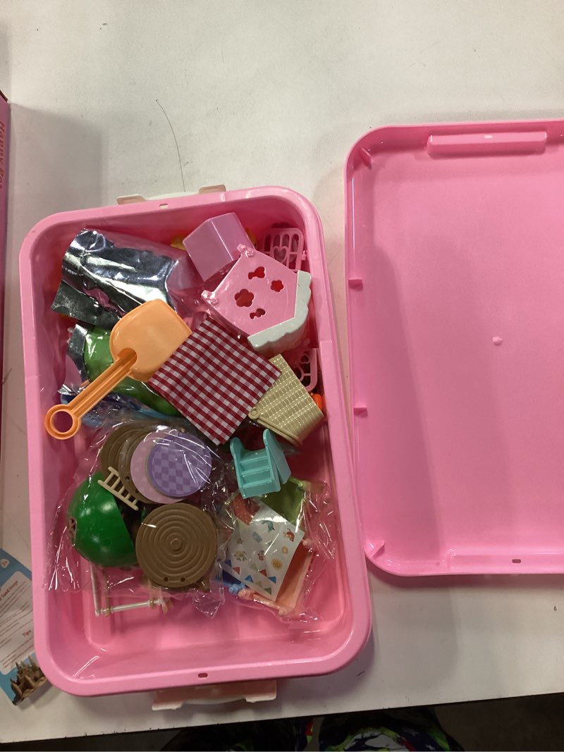 Condition photo showing Good Condition for rabbit and hamster sensory bin,play sand kit for girls and boys with 2.2lbs sensory sand and box,pet sandbox toys role pretend play beach toy birthday present for toddler ages 3 4 5 6 7 8