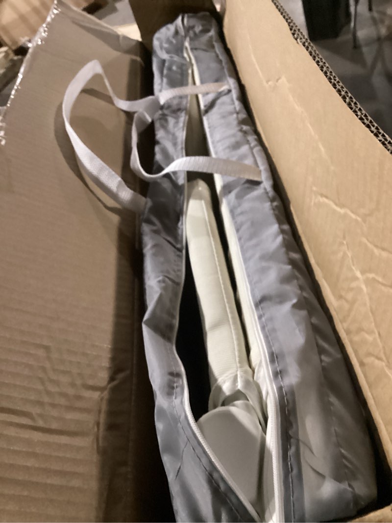 Condition photo showing Good Condition for item similar to photo) baby bed rail guard for toddlers - 47\" toddler bed side rails for twin, full, queen bunk size bed swing down bedrail extral tall child safety side railing guards for kids 47 inch grey