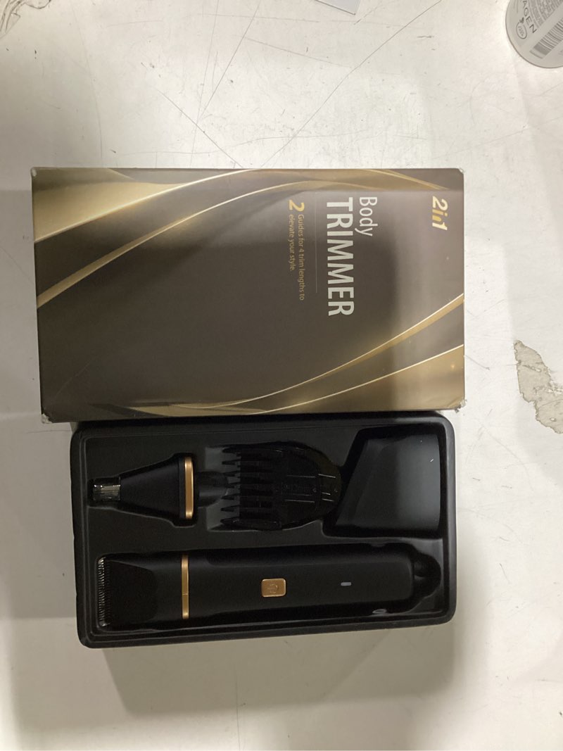Condition photo showing New/Like New for Electric Razor for Men, IPX7 Waterproof Versatile Shaver for Temple, Groin, Nose, Ear Hairs, Beard, Body Hair Trimmer for Men, Painless Grooming Kit with 2 Replaceable Ceramic Blade Heads Black