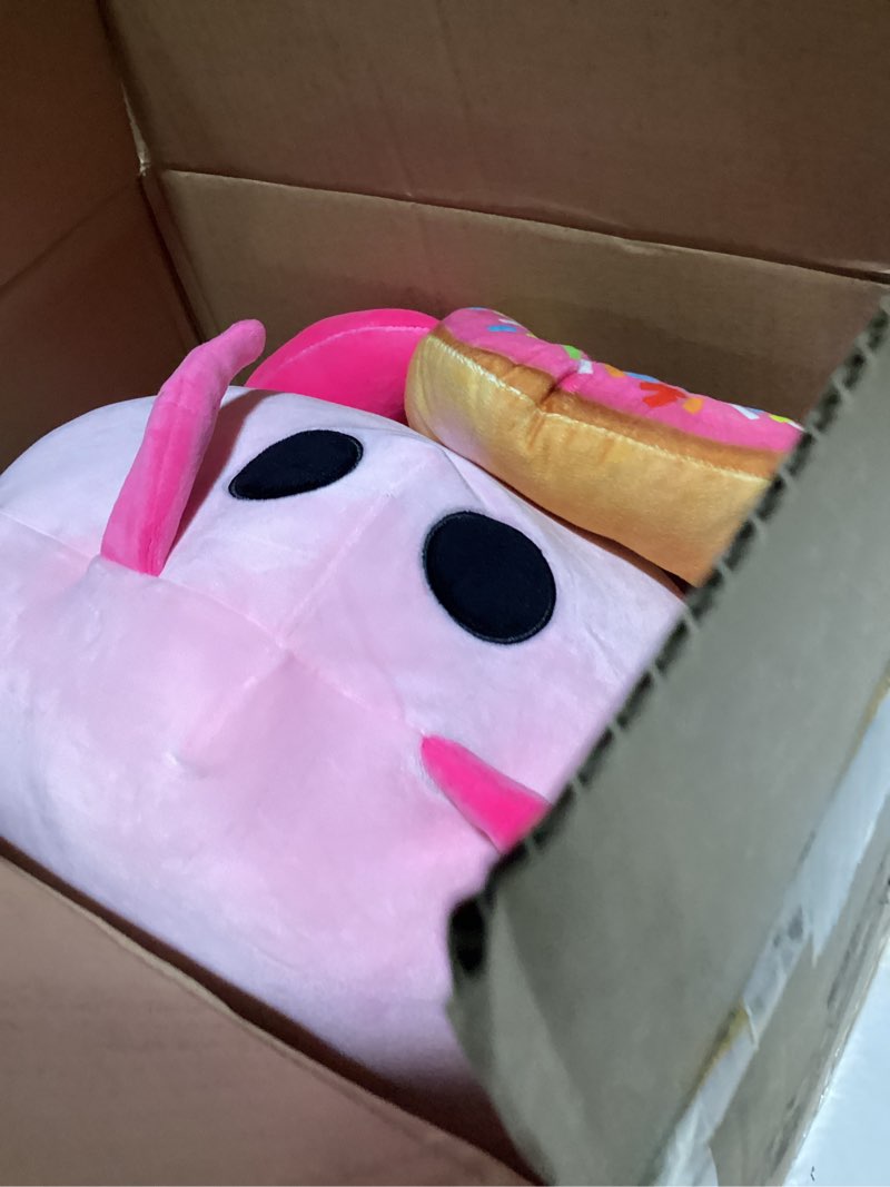 Condition photo showing As Is for Snackles Series 2 16-inch Snackle by ZURU Cuddly Squishy Comfort 16-inch Plush with Licensed Snack Brand Accessory (Shrimp&Krispy Kreme) Shrimp, Krispy Kreme 16 in