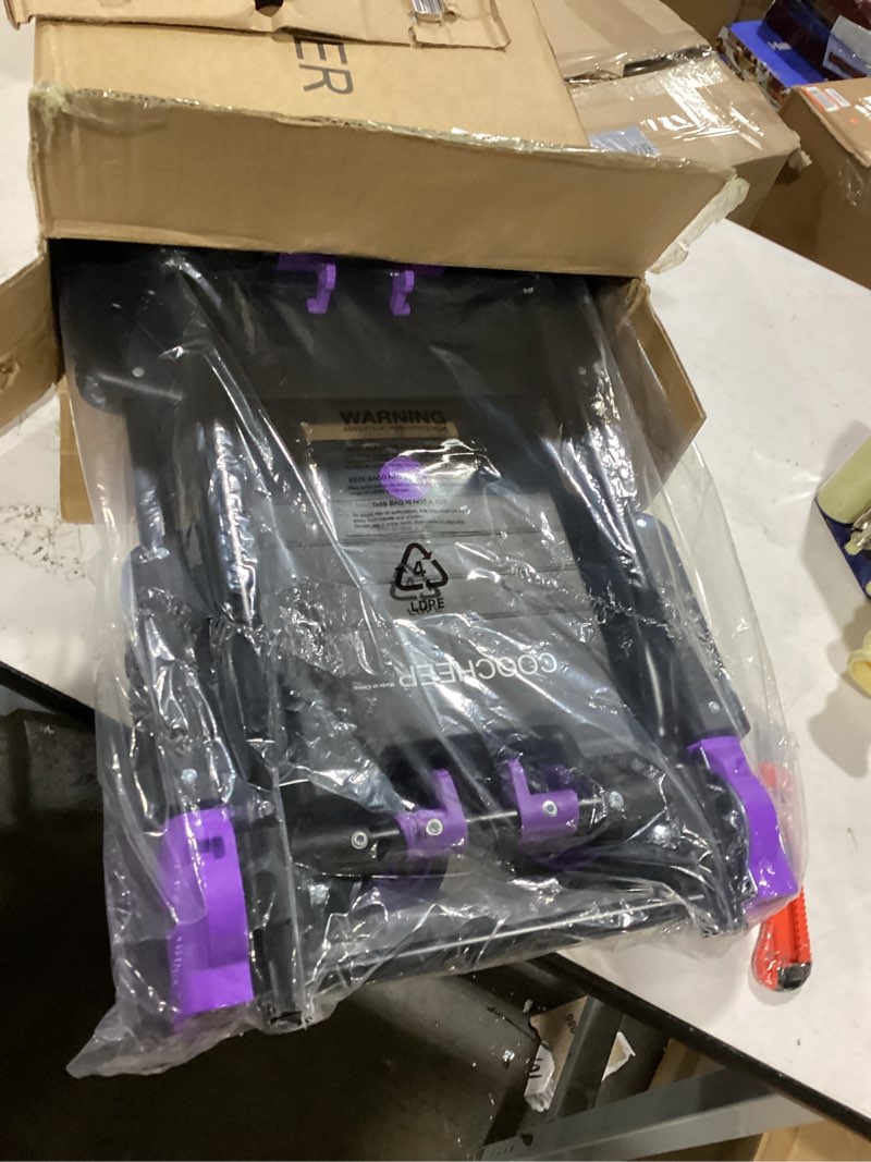Condition photo showing Good Condition for 330LB Folding Hand Truck Moving Dolly, Hand Trucks Heavy Duty Combination of 4 Wheels and 2 Wheels Convertible Dolly Cart with Retractable Handle Dolly for Moving Office Carts(Purple) 330LB Purple