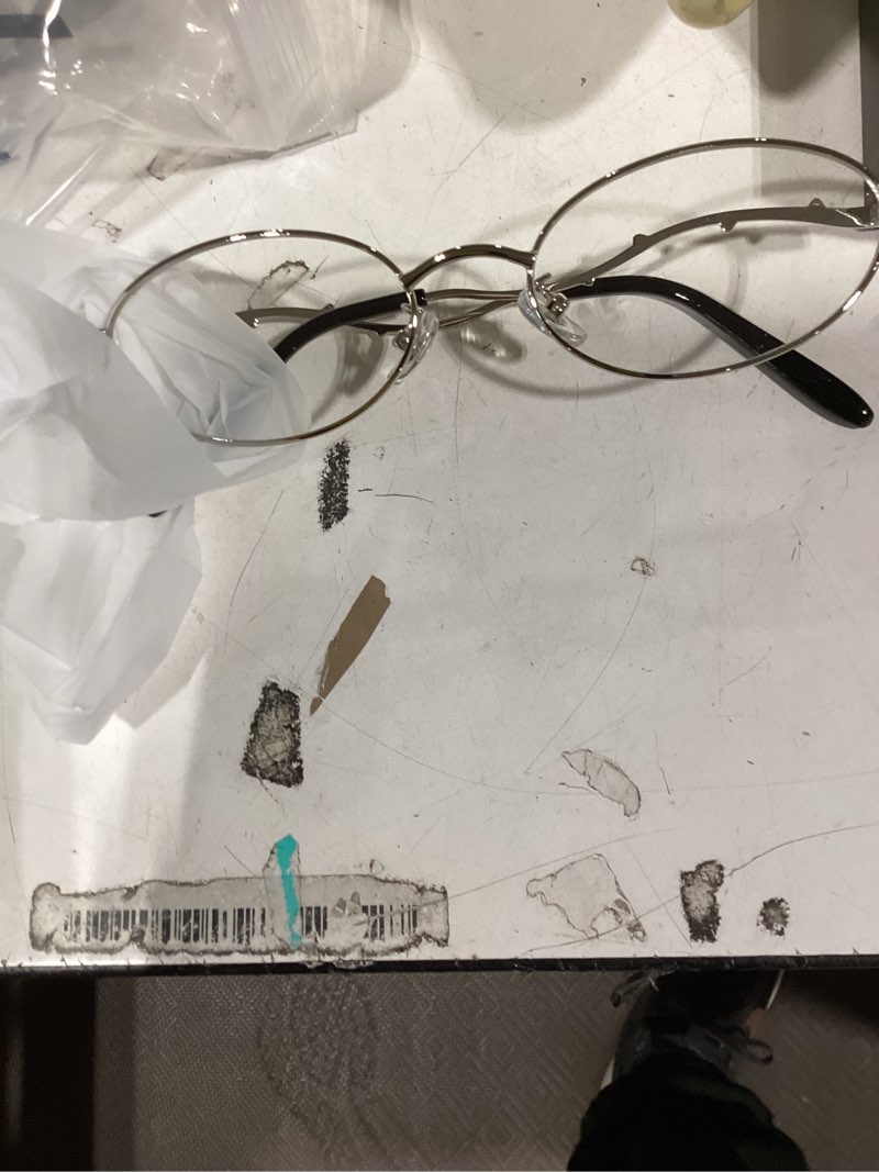 Condition photo showing Good Condition for vanlinker fashion designer blue light glasses for woman y2k small oval rose 2025 clear lens metal frame vl9906 black clear