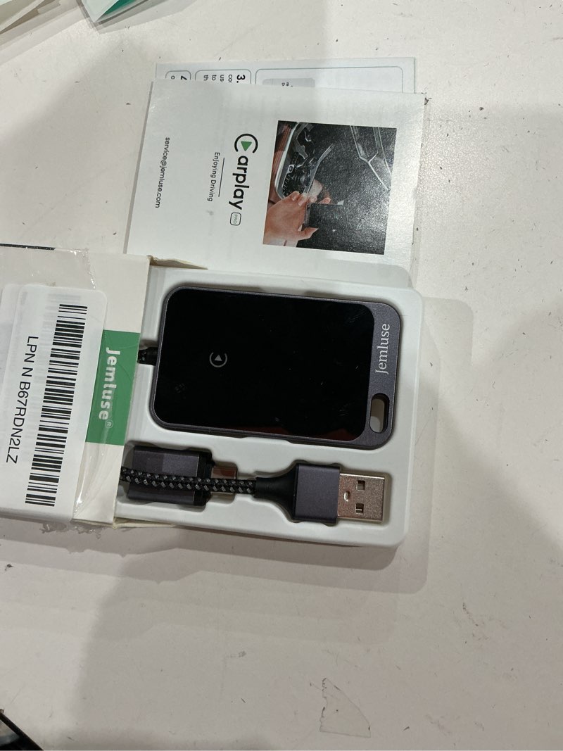 Condition photo showing Good Condition for jemluse wireless carplay adapter for apple iphone - multi-user seamless connection for convert wired to wireless car play adapter - no latency from ios 10+ to screen w/usb c (gray)