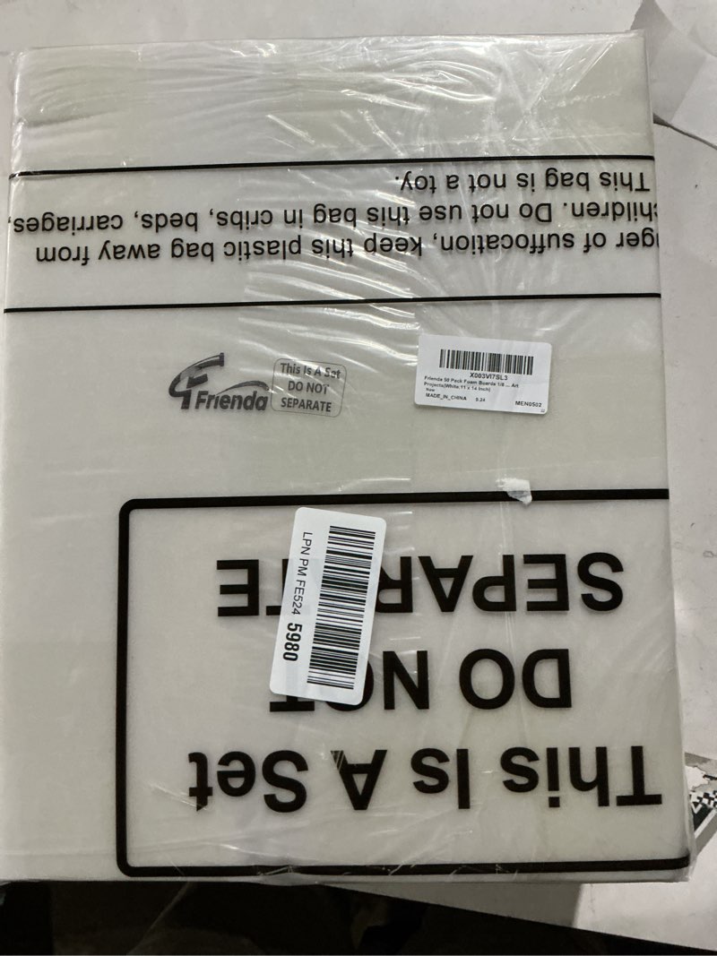 Condition photo showing Good Condition for Frienda 50 Pack Foam Boards 1/8 Inch Thickness Foam Poster Boards for Presentation Board for School Crafts Office Art Projects(White,11 x 14 Inch) White 11 x 14 Inch
