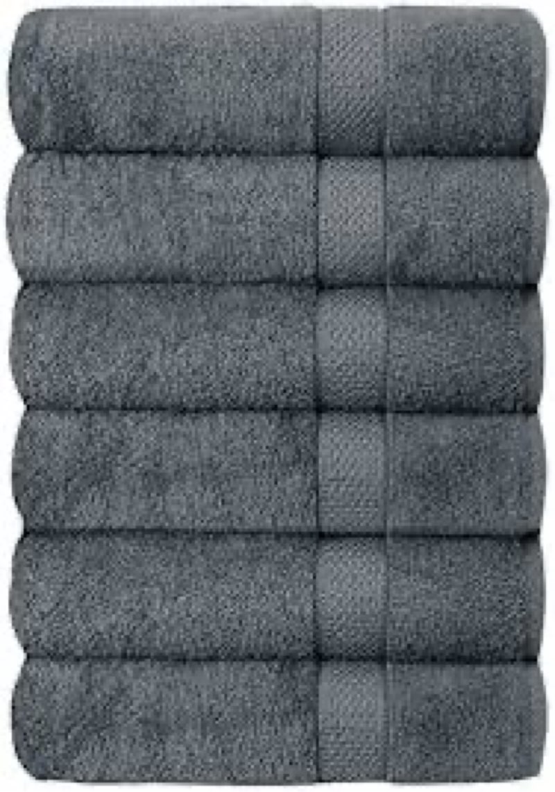 hotel & spa 100% cotton bath towels (set of 6)