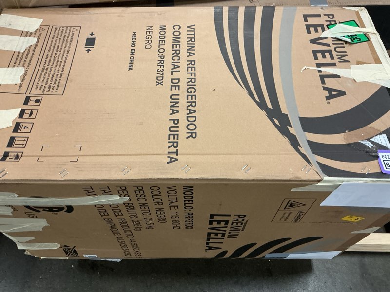 Condition photo showing Good Condition for premiumlevella prf37dx glass door display refrigerator 3.1 cu ft commercial beverage cooler merchandiser - black black 3.1 cu. ft.