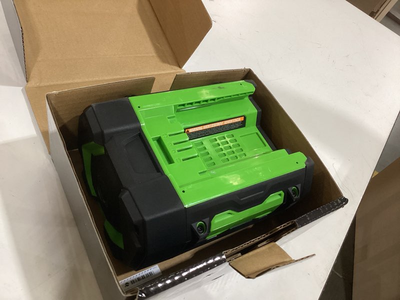 Condition photo showing As Is for ego 56v power+ ba2800t 5 ah lithium-ion battery 1 pc