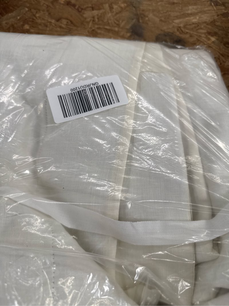 Condition photo showing Good Condition for european linen room darkening curtain, 48x96, ivory