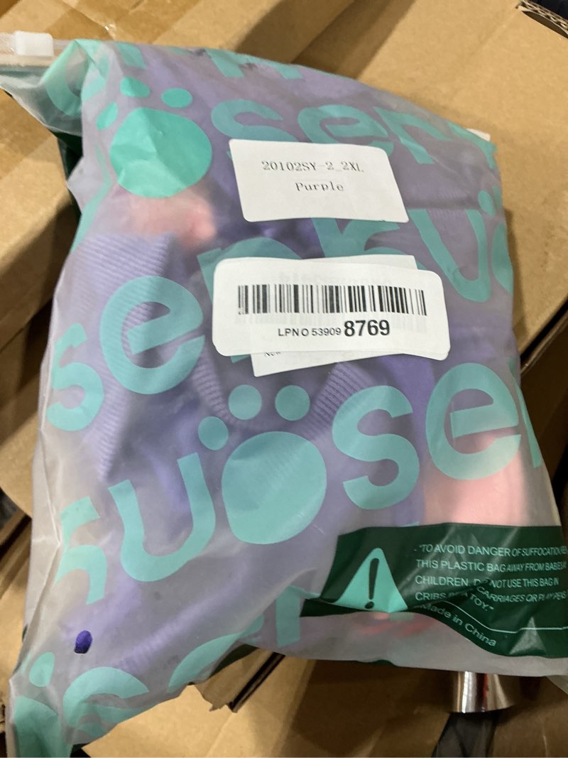 Condition photo showing New/Like New for kuoser recovery suit for dogs, female male dog surgical recovery suit after surgery, dog pajamas for small medium large dogs, 4 leg sleeve pet puppy pjs onesie for shedding abdomen wounds skin disease xx-large(back:21.25") purple