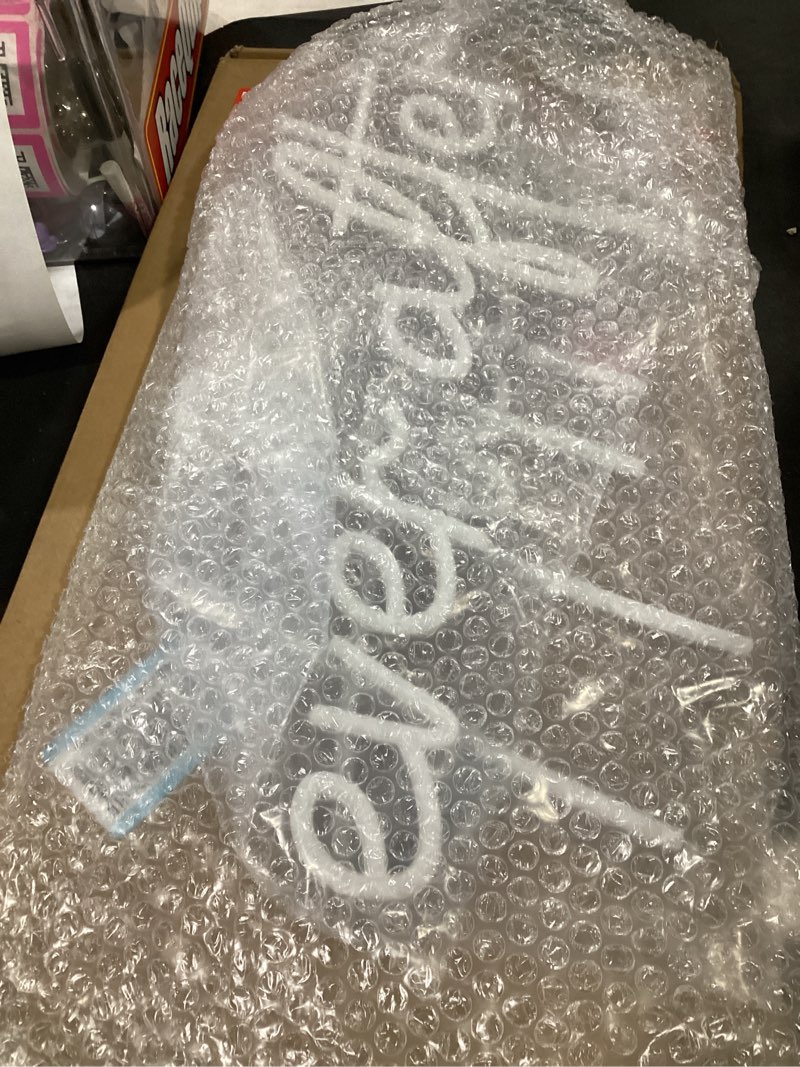 Condition photo showing Good Condition for happily ever after neon sign large, 38.4 inch neon light sign art decorative with dimmer for engagement,birthday,wedding,gift for girl,home wall decor,living room decor