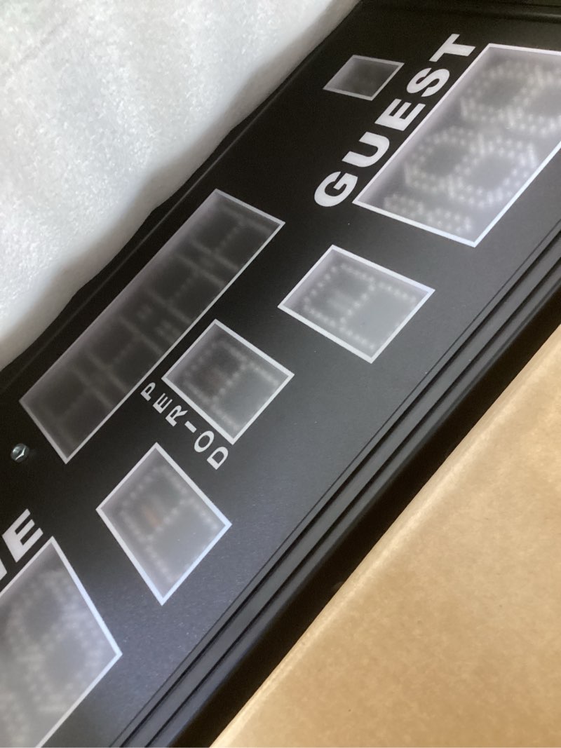 Condition photo showing Good Condition for large electronic scoreboard, basketball scoreboard with timer, digital scoreboard with remote, score keeper with buzzer