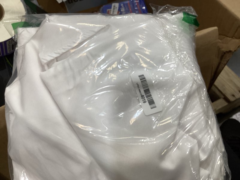 Condition photo showing New/Like New for fitable 6 pack white round table clothes - 70 inches in diameter - stain resistant and washable tablecloths, polyester fabric table covers for wedding, party, banquet, gathering white 70 in round, 6 pack