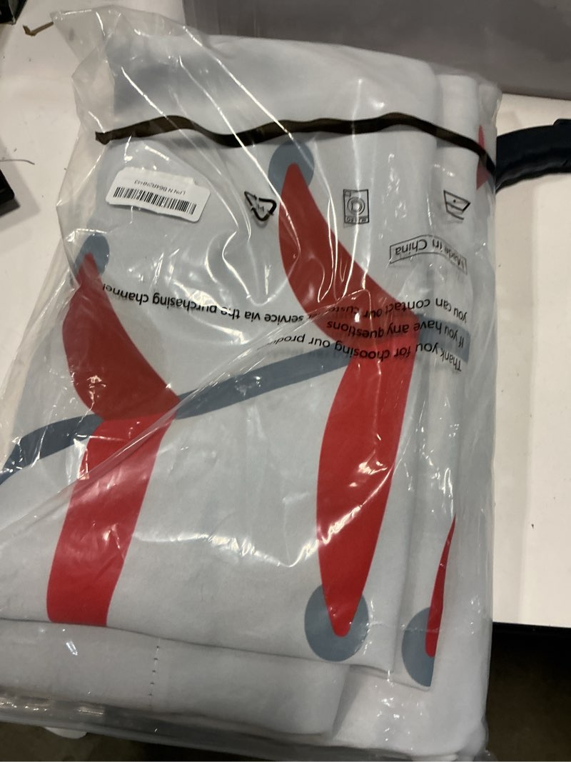Condition photo showing New/Like New for curtains 42 x 63 inch blackout curtains (2 panel) grommet top darkening for bedroom and living room sports baseball 42"w x 63"l (pack of 2) baseball 1