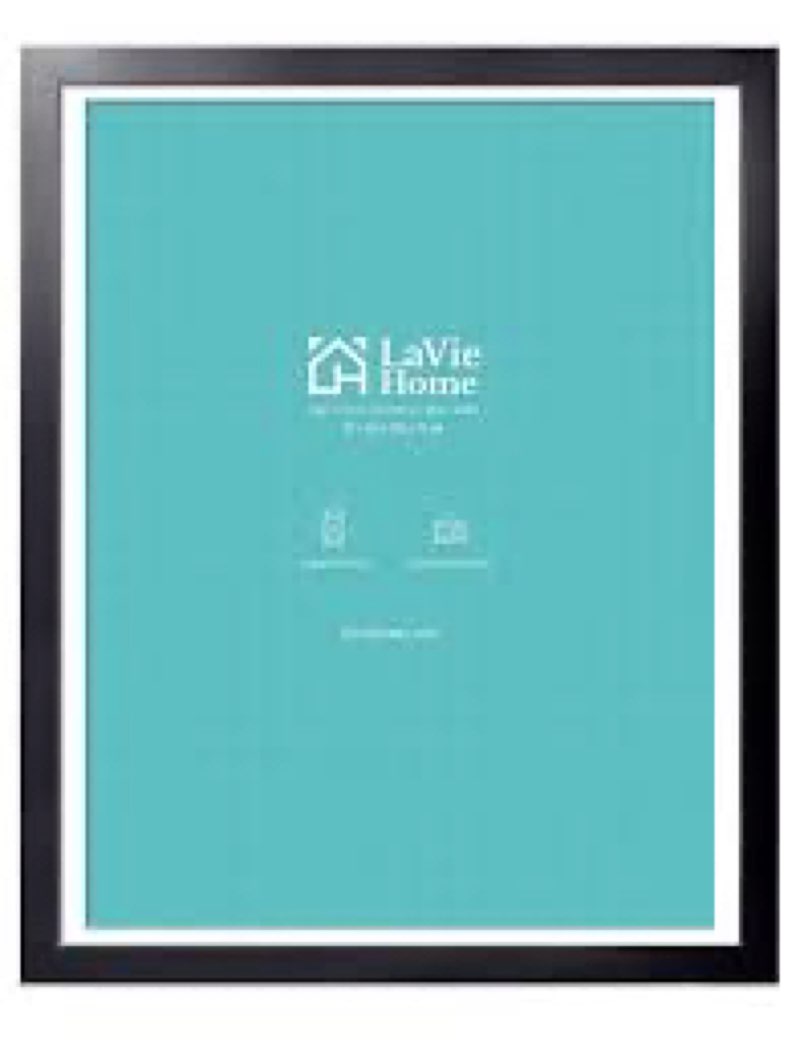 (Defective)LaVie Home 22 x 30 Poster Frame Black, Display Pictures 18x27 with Mat or 22x30 Without Mat, Stable and Sturdy Picture Frame and Polished Plexiglass, Horizontal and Vertical Format of The Wall(1 Pack)