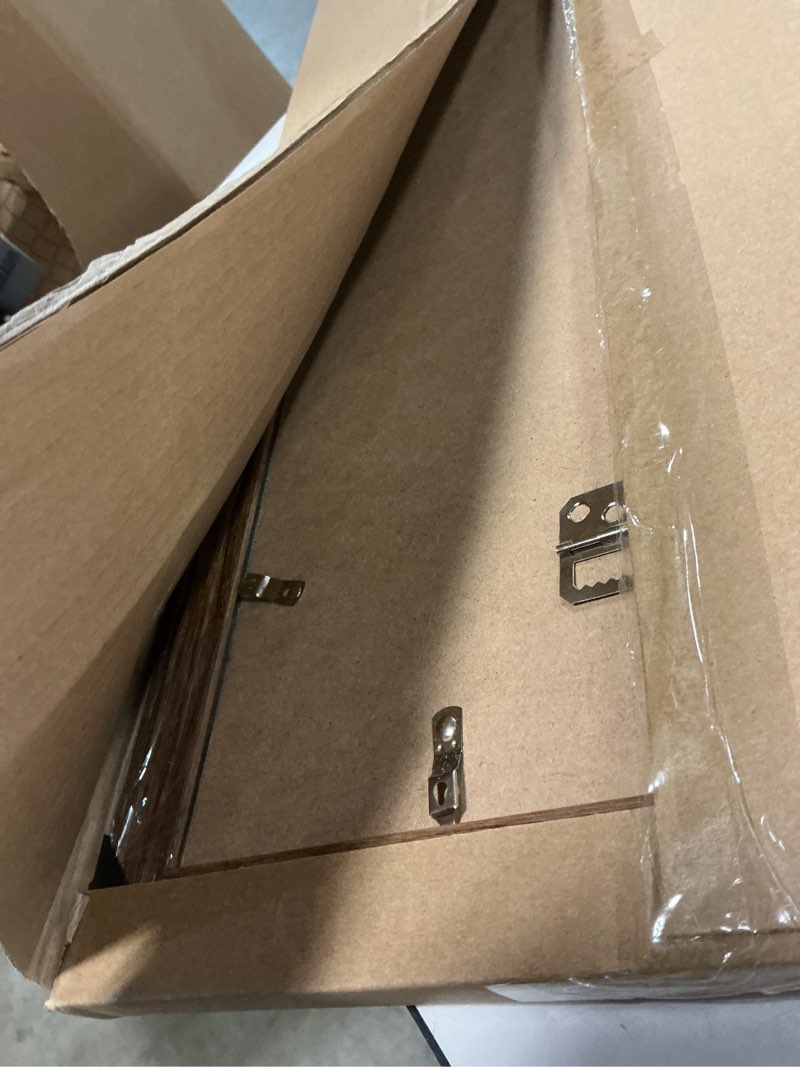 Condition photo showing Good Condition for 11x23 Picture Frame Display 5 opening 5x7 and 8x10 Picture Frame Collage,Multi Photo Frame with Mat,Plexiglass,Horizontal and Vertical Formats for Wall Decor,Carbonized Brown Wood Grain Carbonized Brown 11x23 - (4 open5x7+1 open8x10?